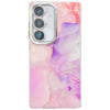 For Samsung Galaxy A56 5G Electroplated Marble Texture Phone Case(Pink Purple M4)