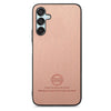 For Samsung Galaxy A55 5G Twill Fabric Leather Skin Back Phone Case(Pink)