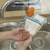 Multifunctional Bathroom Faucet Drain Rack Soap Box Rag Hook(Blue)