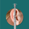 6 In 1 Stainless Steel Spring Spiral Portable Ear Pick, Specification: Yellow Leather Case