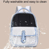 PU Pet Carrier Backpack, White, For Cats & Small Dogs (Model 6)
