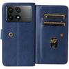 For Redmi K70 Multi-Function Wallet 10 Card Slots Leather Phone Case(Dark Blue)