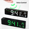 6625D LED Digital Alarm Clock Luminous Desktop Timer Temperature Display Alarm Clock( Black Shell White Light)