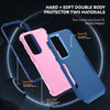 For Samsung Galaxy S25 5G TPU + PC Shockproof Protective Phone Case(Royal Blue + Pink)
