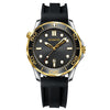 Black Silicon Black Inter-gold Black BINBOND B2820 Luminous 30m Waterproof Men Sports Quartz Watch