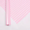 Two-Color Stripes Flower Wrapping Paper Waterproof Gift Wrapping Paper(Pink)