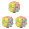 3 PCS Rotating Glowing Octagonal Silicone Ball Educational Toys, Specification: Glow 4 Seconds(Yellow Blue)