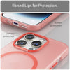 For iPhone 14 Pro Max MagSafe Frosted Translucent TPU + PC Full Coverage Phone Case(Red)