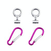 RV Sunshade 304 Stainless Steel Slide Rail Ring, Specifications: 2pcs M4 Ring + Cylinder + Purple Climbing Buckle