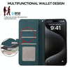 For Samsung Galaxy A12 ABEEL Delicate Texture Splicing RFID Leather Phone Case(Green)