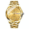 BINBOND B5552 Luminous Multifunctional Business Calendar Quartz Watch(Full-gold-Gold)