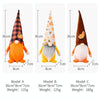 Pumpkin Maple Leaf No Face Standing Doll Decoration Shopping Mall Home Thanksgiving Halloween Decoration(Print Hat)