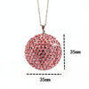 Car Diamond Crystal Ball Rearview Mirror Decoration Pendant(Black)