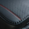 Car Center Console Cover Mat Fiber Leather Embossed Double Line Armrest Cover 32x19cm(Black and Red)