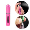 Portable Mini Aluminum Refillable Perfume Bottle Spray Empty Cosmetic Containers Atomizer, Capacity:5ml(Hot Pink)