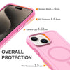 For iPhone 14 Plus Shockproof MagSafe Armor PC Hybrid TPU Phone Case(Purple Pink)