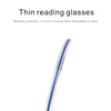 Pince-nez Reading Glasses Frameless Magnifying Glasses, Degree: +200(Red)