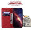 For Realme 13+ Global Geometric Embossed Leather Phone Case(Red)