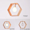 Home Decoration Personality Creative Simple Solid Wood Geometric Pendant Lights (Hexagon)