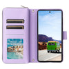 For Samsung Galaxy A53 5G Nine-card Slots Zipper Wallet Bag Leather Phone Case(Purple)