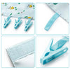 Multi Clip Portable Fabric Clothes Hanger Multifunctional Folding Fabric Clothes Clip Hangers, Color: Blue