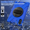 For Xiaomi Redmi Pad Pro 12.1 Rotatable Holder Silicone Hybrid PC Tablet Case with Shoulder Strap(Blue)