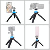 PULUZ Pocket Mini Tripod Mount with 360 Degree Ball Head for Smartphones, GoPro, DSLR Cameras(Blue)