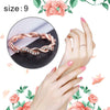 Simple Stylish Ladies Full Rhinestone Twist Modelling Ring(Rose Gold US Size:9)