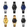 SKMEI 9210 Ladies Business Watch Simple 3D Dial Quartz Watch(Black Blue)