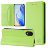 For Samsung Galaxy A04 Core RC01 Dual-Folded Magnetic Suction RFID Leather Phone Case(Grass Green)