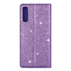 For Samsung Galaxy A7 (2018) / A750 Ultrathin Glitter Magnetic Horizontal Flip Leather Case with Holder & Card Slots(Purple)