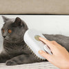 Electric Cat Spray Comb | Rechargeable Grooming Brush (White)