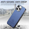 For iPhone 14 Plus Twill Fabric Leather Skin Back Phone Case(Blue)