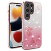 For Samsung Galaxy S25 5G Gradient Glitter Flower All-inclusive Phone Case(Pink)