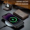 For iPhone 14 Pro DG.MING MAGKING-K2 Series MagSafe RFID Card Bag Detachable Phone Case(Coffee)