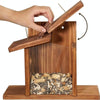 Wooden Squirrel & Chipmunk Feeder with Tray & Cob Holder