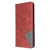 For Galaxy S20+ Rhombus Texture Horizontal Flip Magnetic Leather Case with Holder & Card Slots(Red)