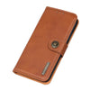 For Alcatel 3X 2020 KHAZNEH Cowhide Texture Horizontal Flip Leather Case with Holder & Card Slots & Wallet(Brown)
