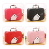Portable Big Capacity Cute Cartoon Waterproof Beauty Makeup Tools Kit Cosmetic Case, Size: L, 25*18.5*11cm(Black)