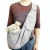 Grey Canvas Pet Carrier Sling Bag - Adjustable, Holds Pets Up To 5kg