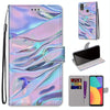 For Alcatel 1L (2021) Coloured Drawing Cross Texture Horizontal Flip PU Leather Case with Holder & Card Slots & Wallet & Lanyard(Fluorescent Water Texture)