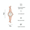 BS Bee Sister FA1531  Butterfly Cross Full Diamond Ladies Watch Bracelet Watches(Rose Gold)