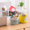 Fabric Storage Basket Desktop Organizer Basket, Style: Black Cloud Pattern