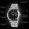 SKMEI 9069 Multifunctional Outdoor Fashion Business Waterproof Silver Shell Quartz Wrist Watch(Black)