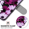 For Alcatel 1L (2021) Coloured Drawing Cross Texture Horizontal Flip PU Leather Case with Holder & Card Slots & Wallet & Lanyard(Chrysanthemum Pink White Purple)