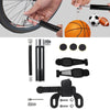 Manual Mini Portable Bicycle Aluminum Alloy Pump + Plastic glue-free tire patch + Tire lever (Black)