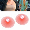 Silicone Simulated Fake Nipples Self-adhesive Nipple Retraction Stickers COS Props(Red)