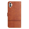 For Samsung Galaxy A06 4G Cowhide Texture Stitching Leather Phone Case(Brown)