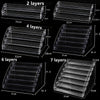 6  Layers Acrylic Nail Polish Display Rack Transparent Ladder Stand Cosmetic Essential Oil Bottle Holder