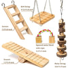 Hamster Wooden Seesaw & Climbing Ladder Toy Set (11 Pcs)